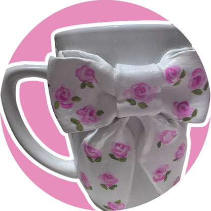 Floral Bow/Ceramic Mug