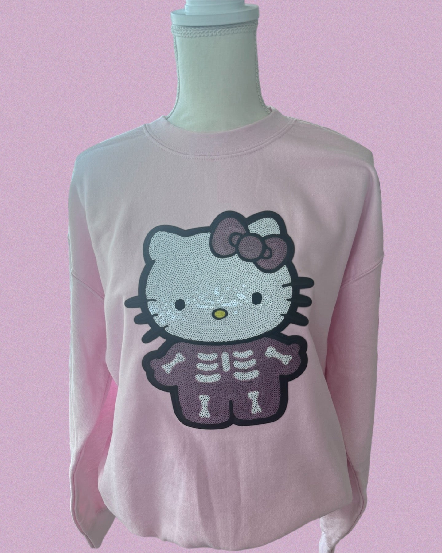 Hello Kitty Skeleton/Crewneck Pink